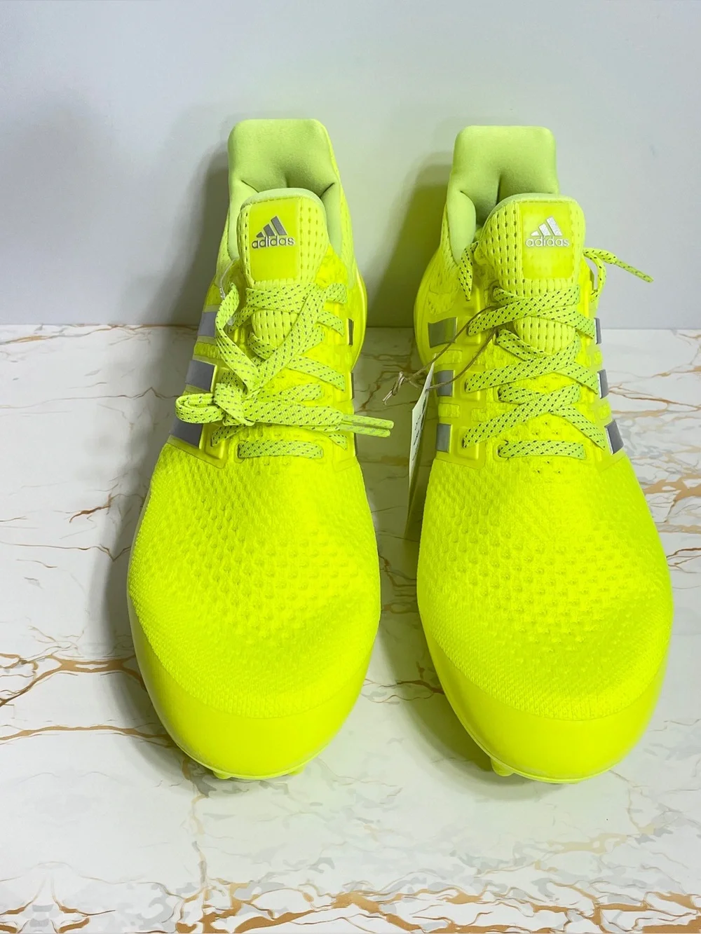 adidas UltraBoost Football Cleats Men's Szs 10 & 10.5 Solar Yellow Silver JP7413